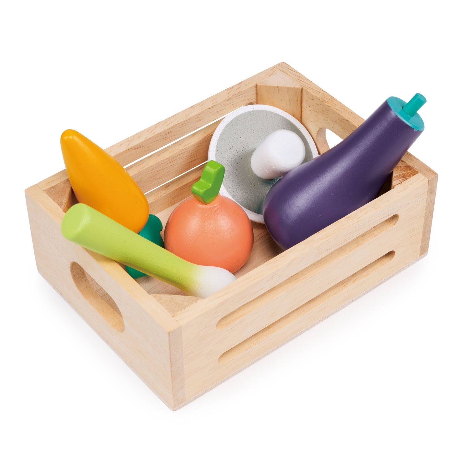 Wooden Allotment Crate Pretend Play Food Set