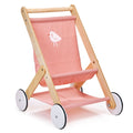 Wooden Baby Doll Stroller for Pretend Play