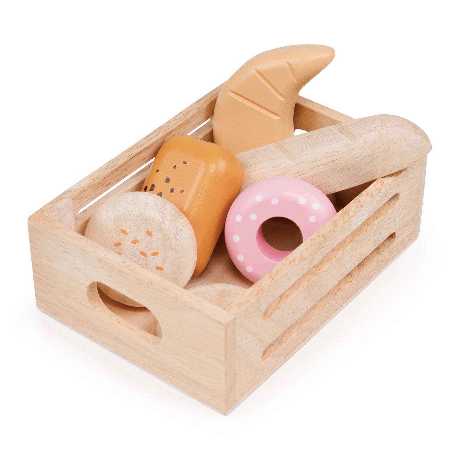 Wooden Bakery Crate Pretend Play Food Set