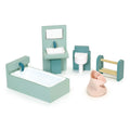 Wooden Dollhouse Bathroom Room Furniture Set