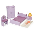 Wooden Dollhouse Bedroom Room Furniture Set