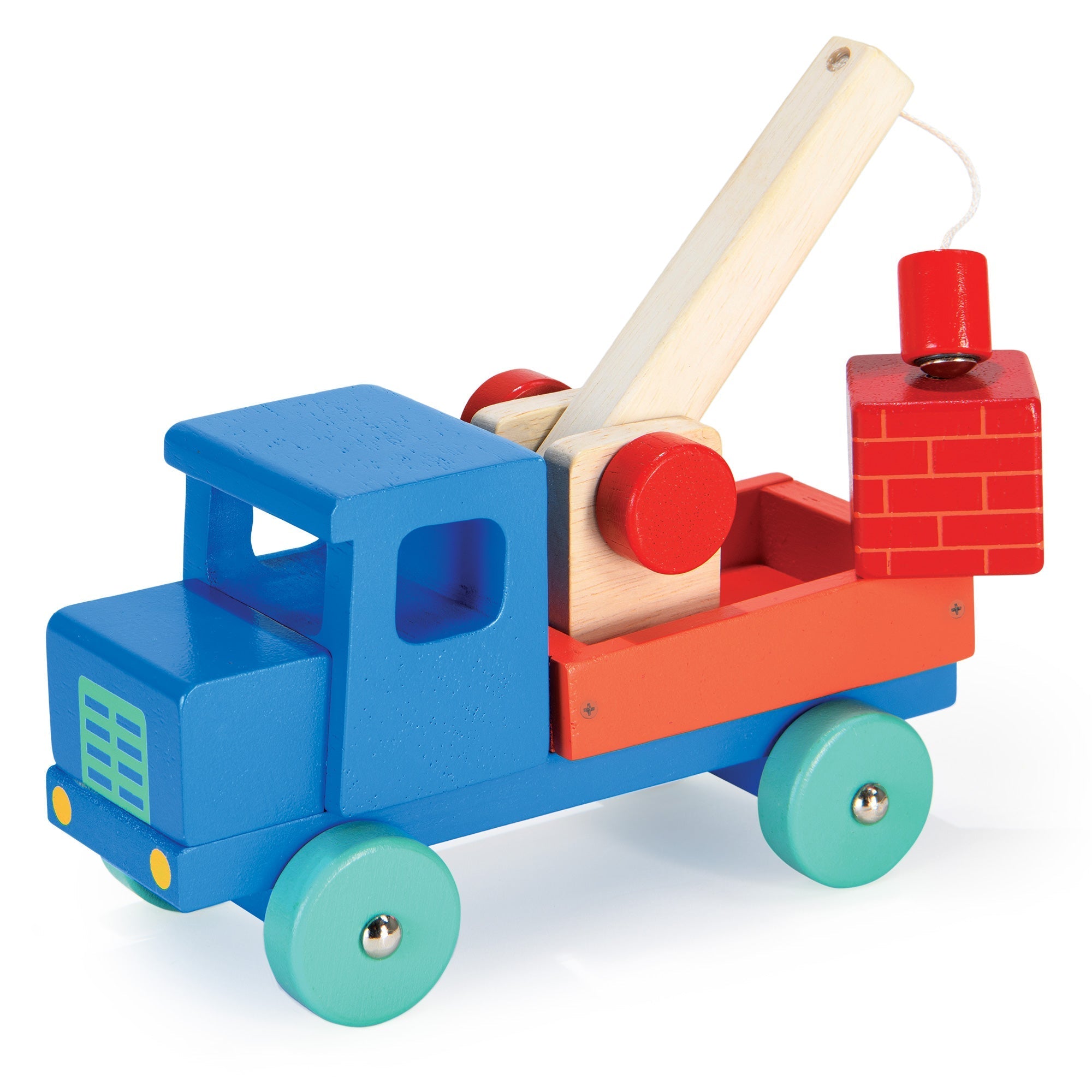 Wooden Blue Pick Up Truck Toy for Kids