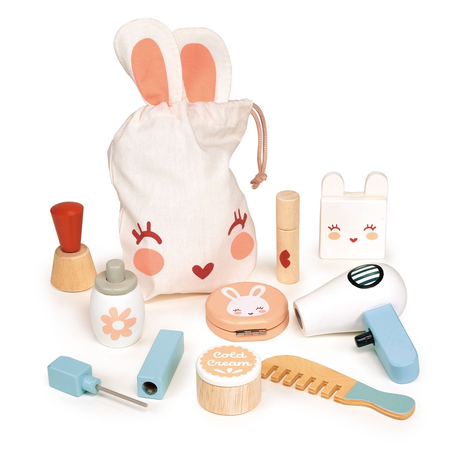 Wooden Bunny Make Up Pretend Play Set