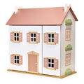 Wooden Open-Sided Dollhouse for Imaginative Family Play