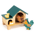Wooden Cluck Cluck Chicken House Farm Toy