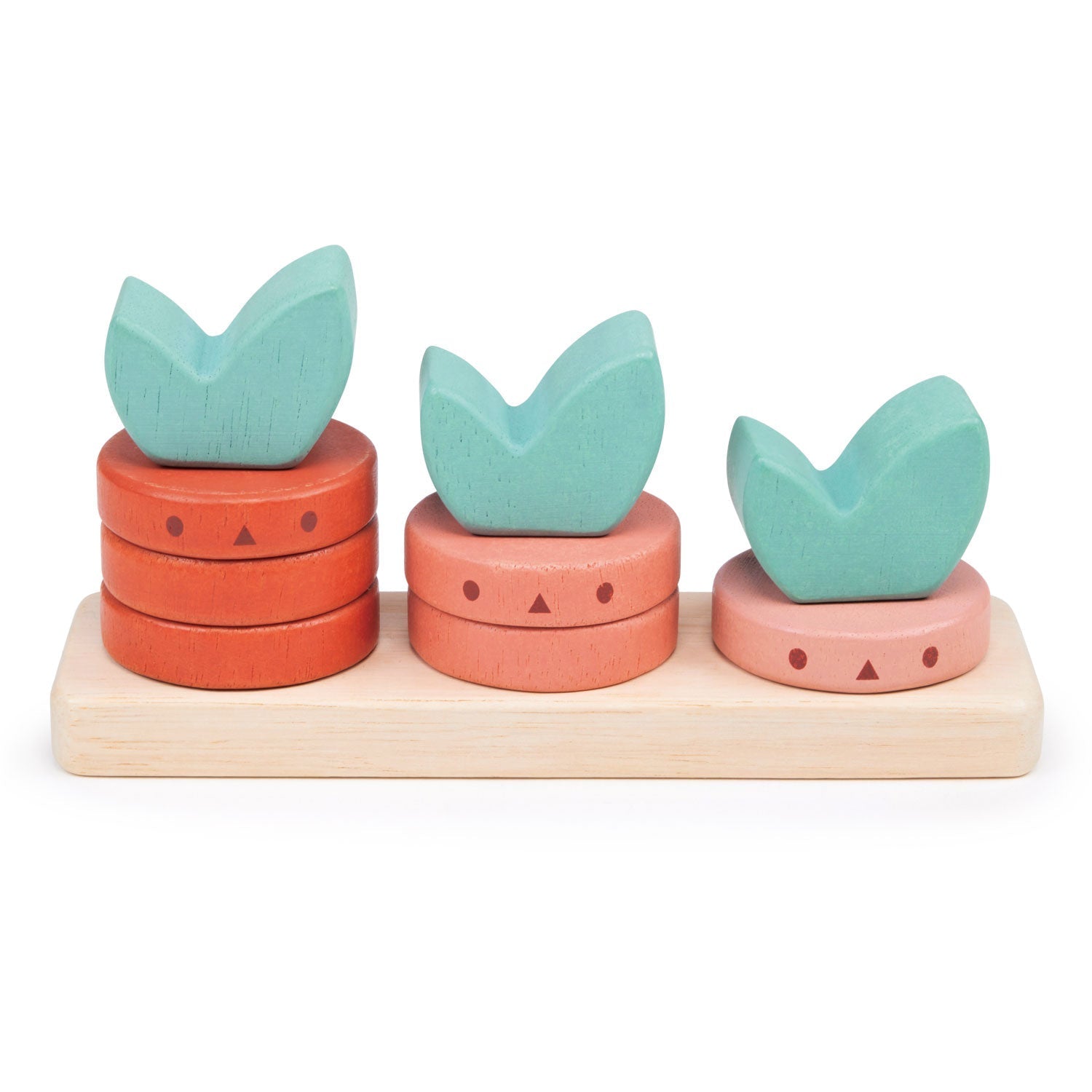 Wooden Counting Vegetables Peg Stacking Toy for Toddlers
