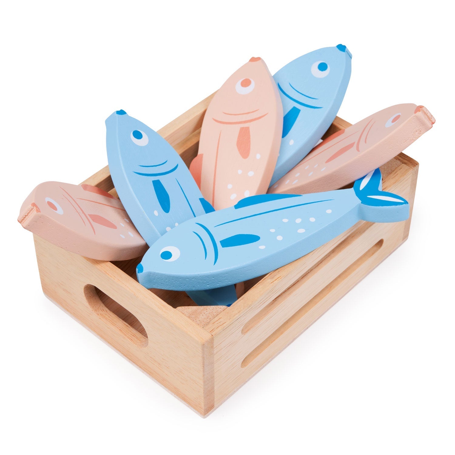 Wooden Fishmonger Crate Pretend Play Food Set