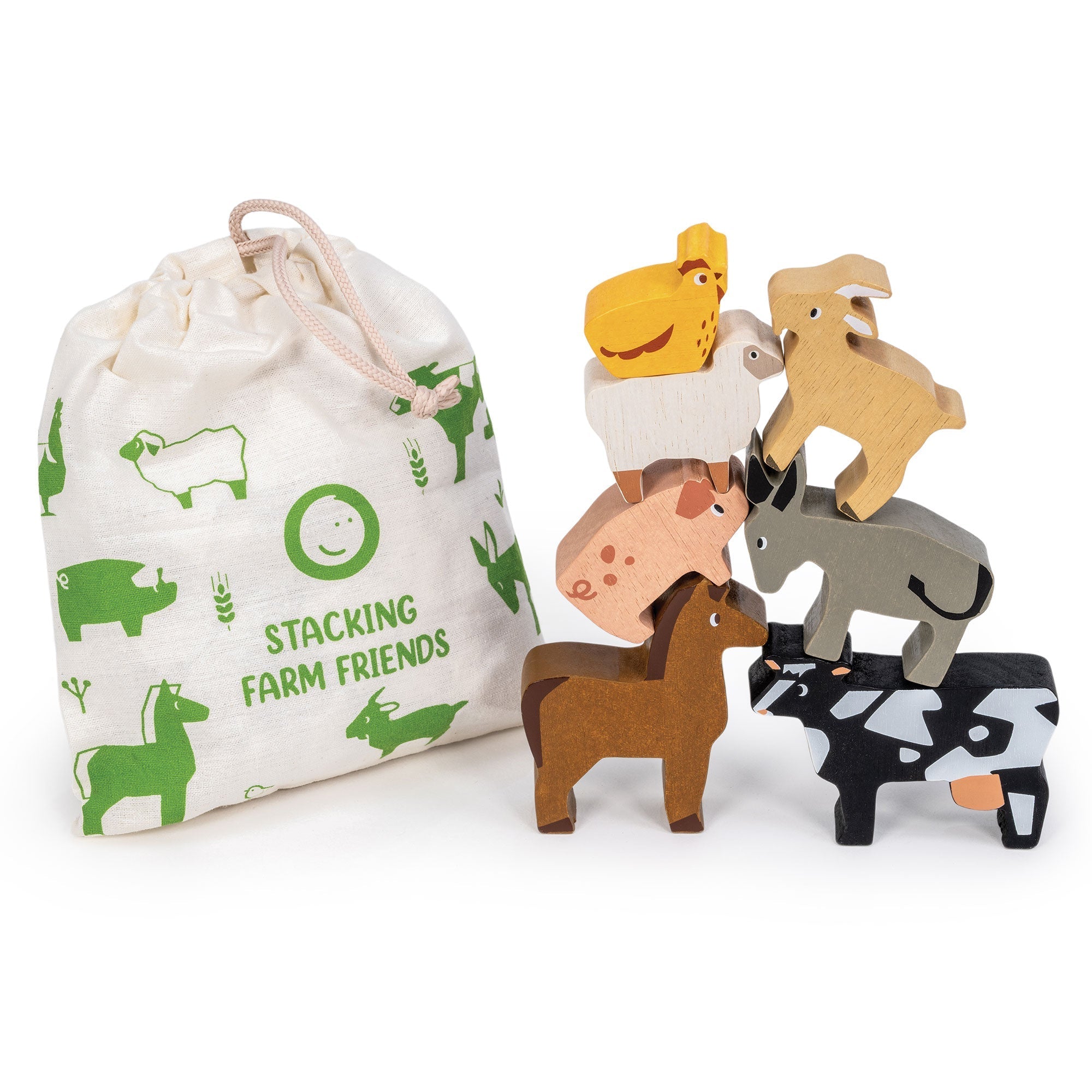 Wooden Farm Animal Stacking Balancing Toy for Toddlers