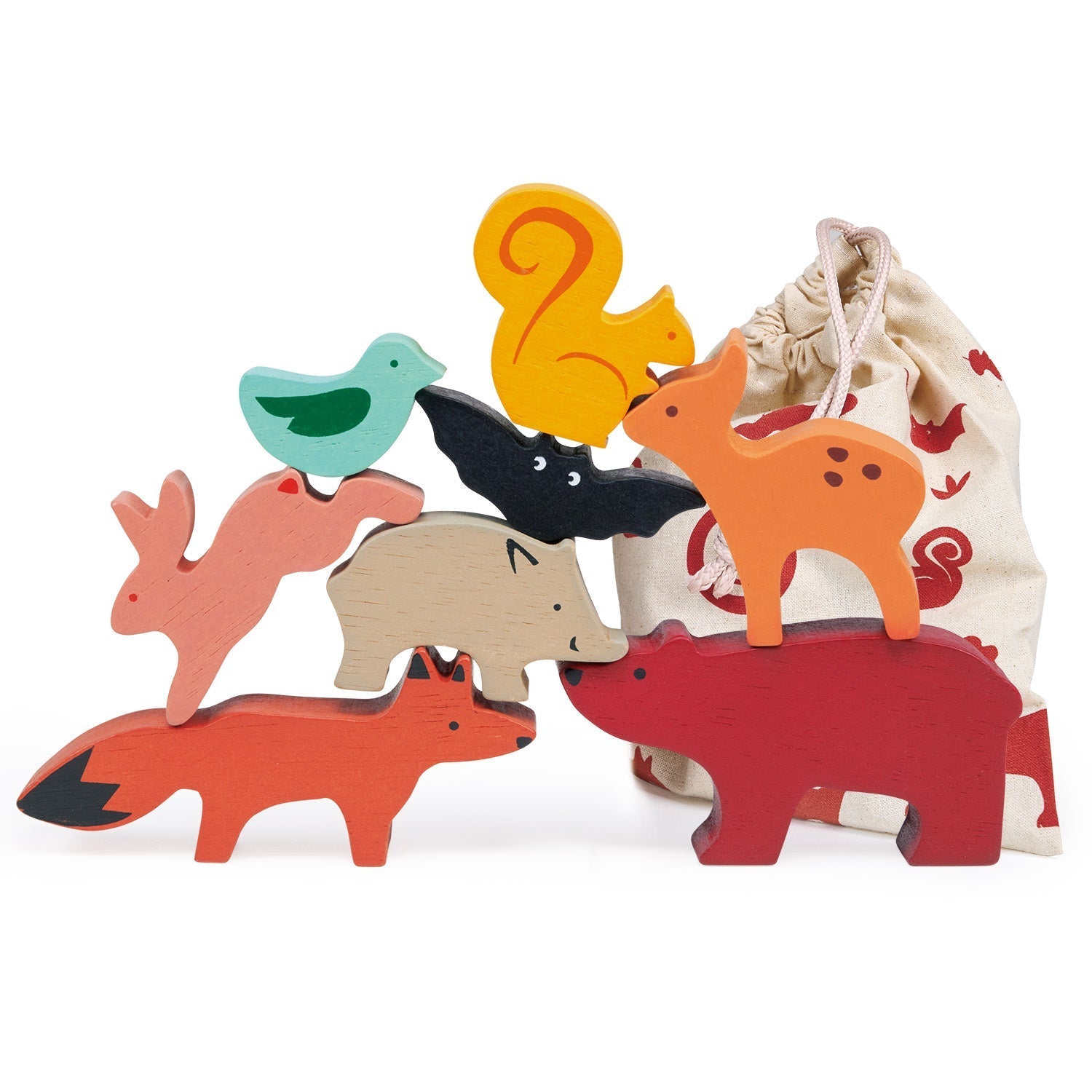 Wooden Forest Animal Stacking Balancing Toy for Toddlers