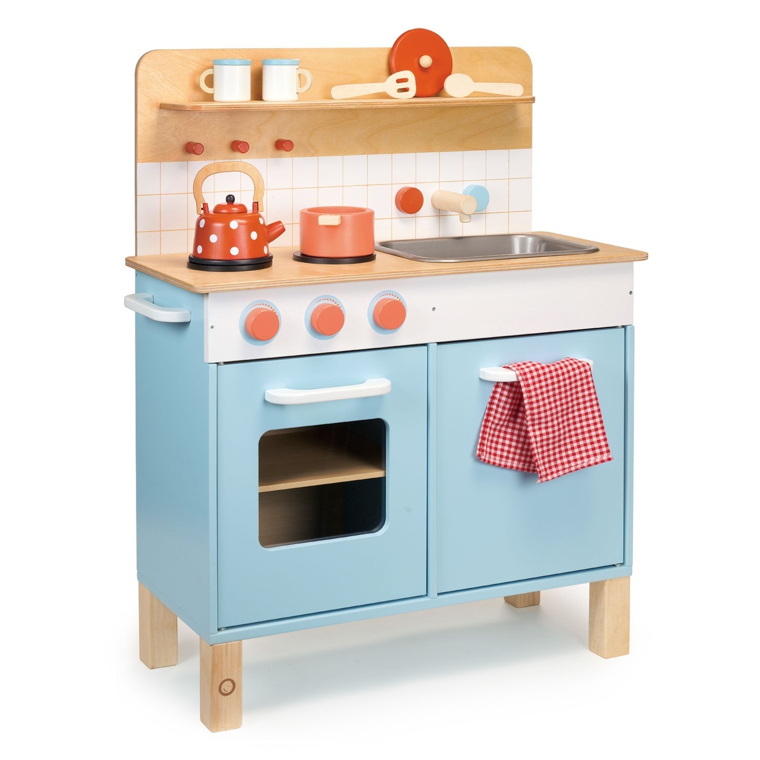 Wooden Kids Play Kitchen Toy with Accessories
