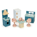 Wooden Dollhouse Kitchen Room Furniture Set