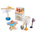 Wooden Laundry Pretend Play Set for Kids
