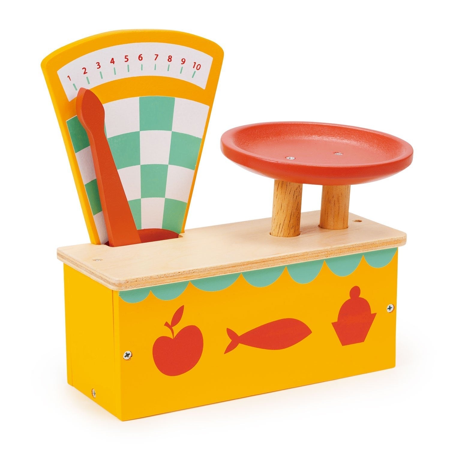 Wooden Market Weighing Scales Pretend Play Toy