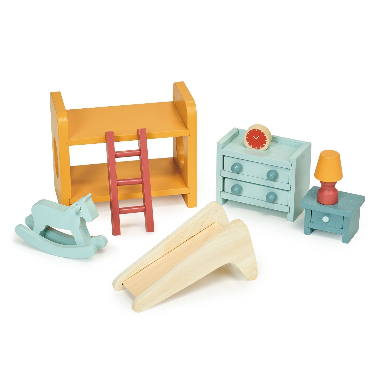 Wooden Dollhouse Playroom Furniture Set for Kids