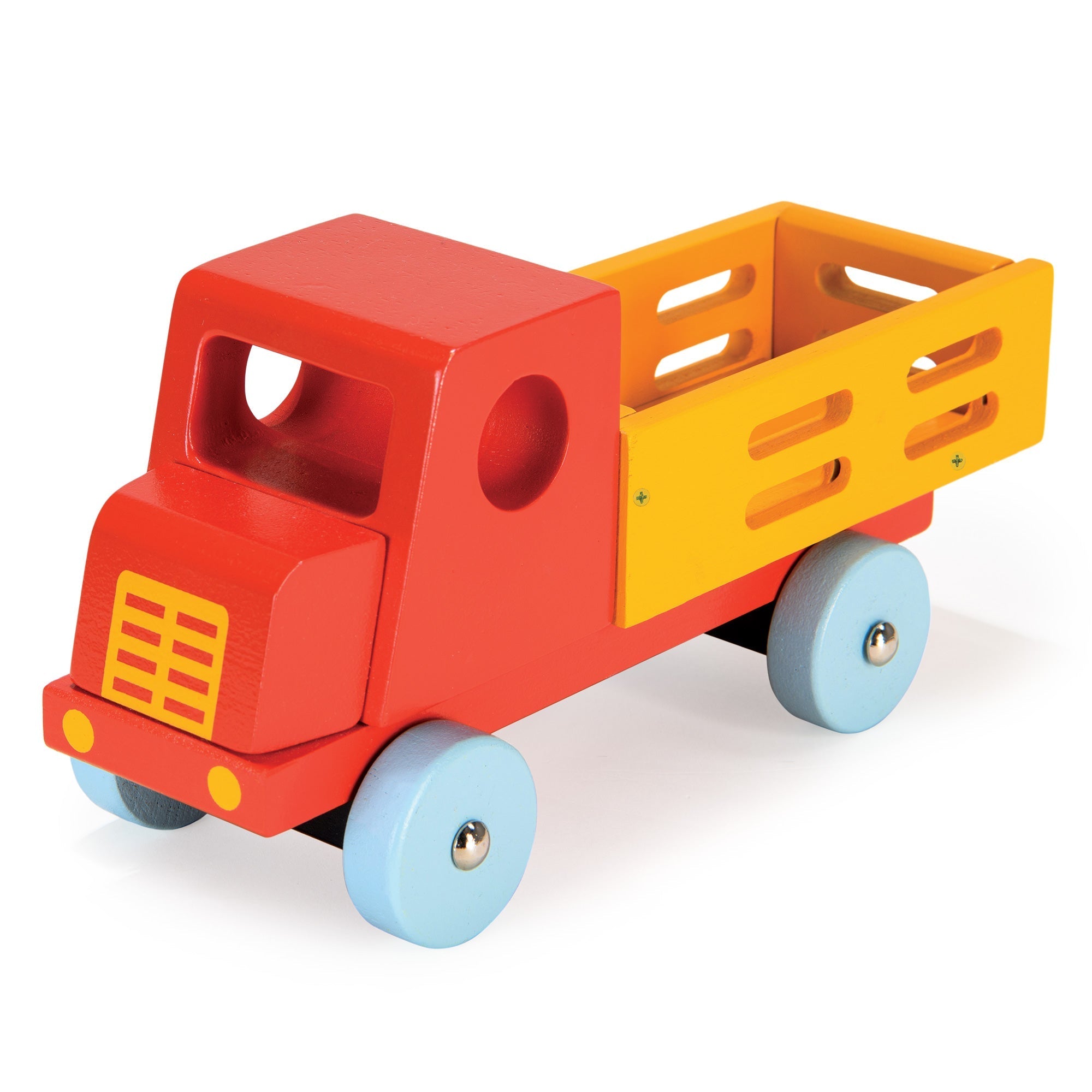 Wooden Red Truck Toy for Toddlers