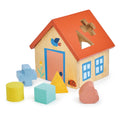 Wooden House Shape Sorter Posting Toy for Babies