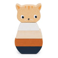 Wooden Kitten Peg Stacking Ring Toy for Babies