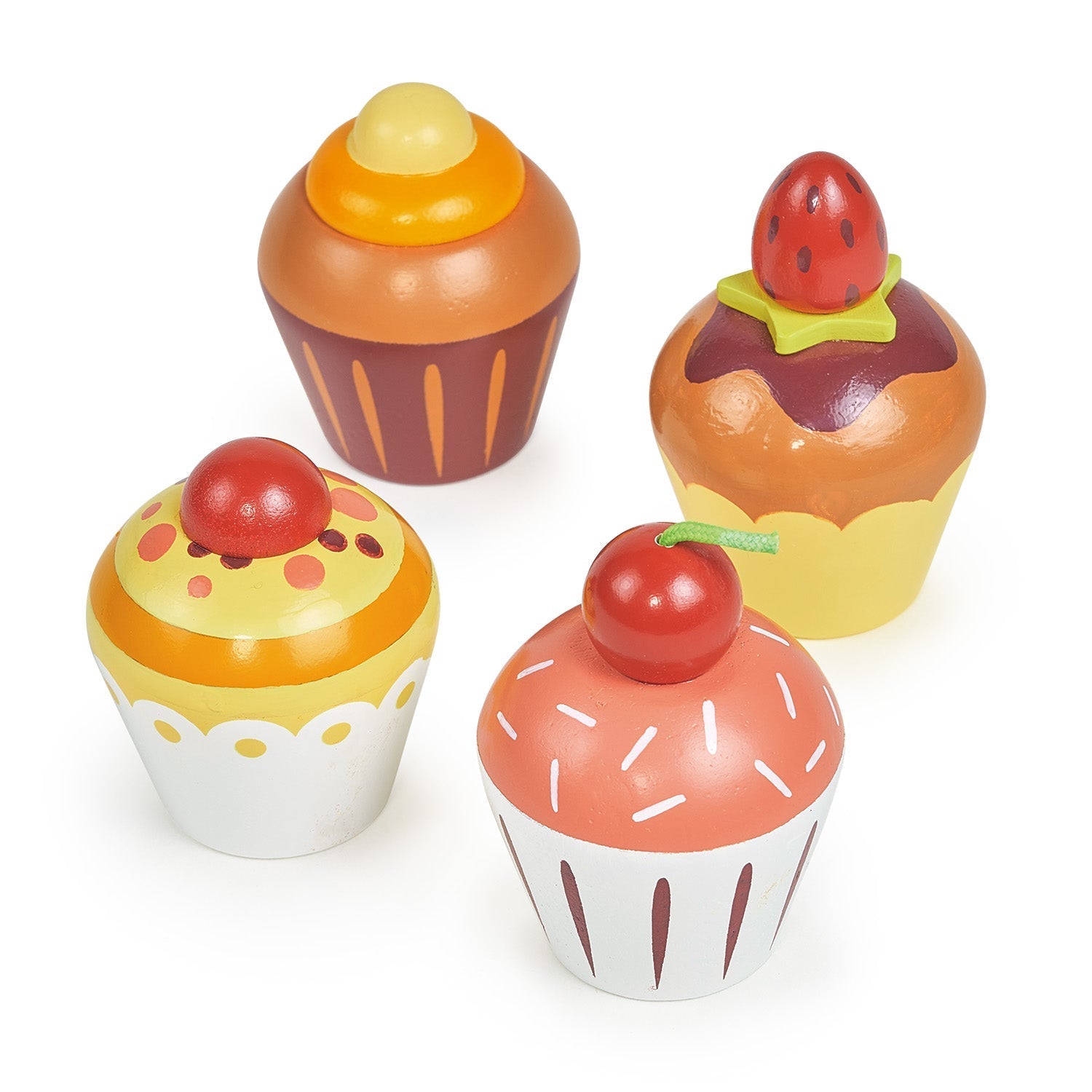 Wooden Teatime Cupcake Pretend Play Set