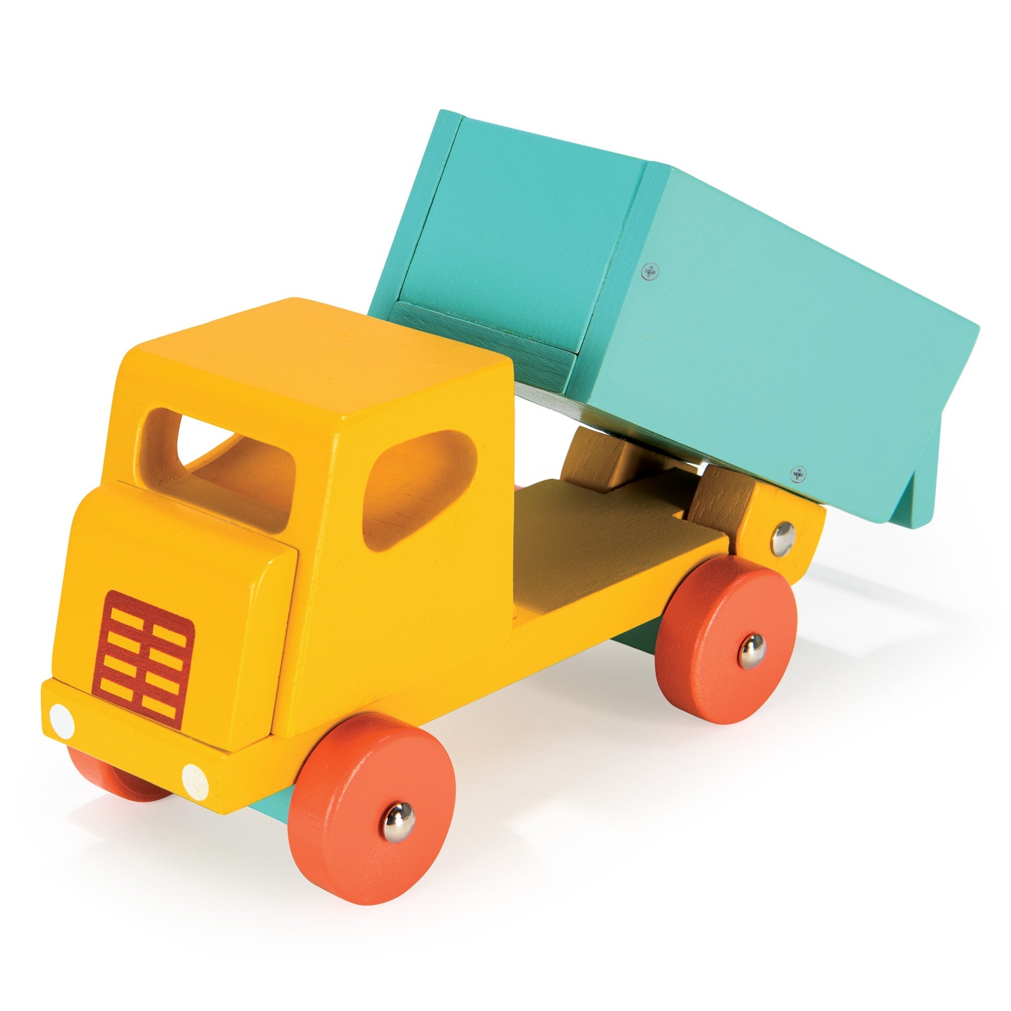 Wooden Yellow Lorry Truck Toy for Kids